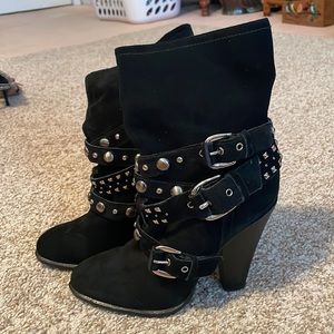 BCBG generation Studded Buckled Boots